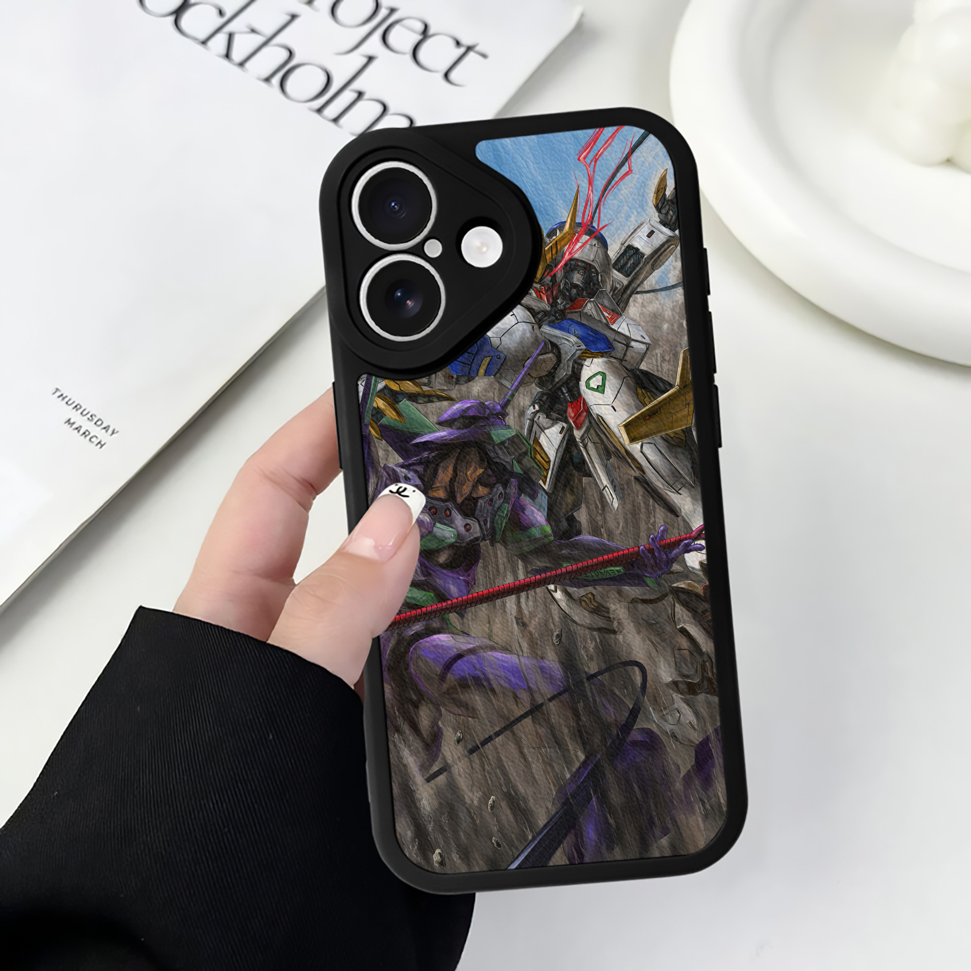 （画像用） EVA 新世紀エヴァンゲリオン 【iPhone 16シリーズ対応】シリコンスマホケース（レザー調） 材質：シリコン